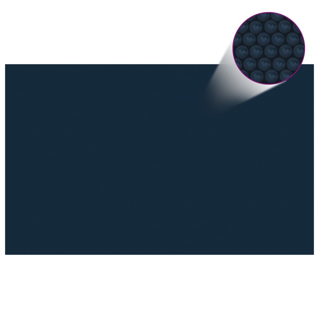 vidaXL Floating PE Solar Pool Film 260x160 cm Black and Blue