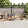 vidaXL Garden Sofa Set 4 pcs Natural Solid teak wood