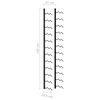vidaXL Wall-mounted Wine Rack for 24 Bottles Black Iron