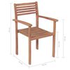 vidaXL Stackable Garden Chairs 6 pcs Solid Teak Wood