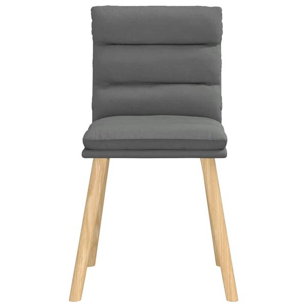 vidaXL Dining Chairs 4 pcs Dark Grey Fabric