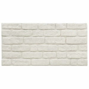 vidaXL 3D Wall Panels with White Brick Design 10 pcs EPS