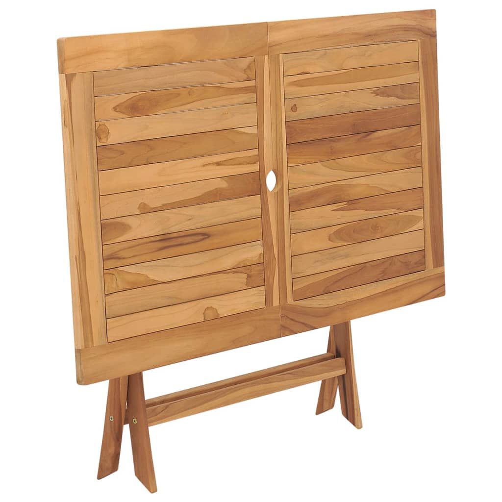 vidaXL Folding Garden Table 120x70x75 cm Solid Teak Wood