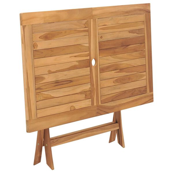 vidaXL Folding Garden Table 120x70x75 cm Solid Teak Wood