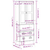 vidaXL Highboard VIKEN White 80x40x200 cm Solid Wood Pine