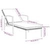 vidaXL Garden Sun Lounger with Cushion Poly Rattan Brown