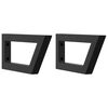 vidaXL Shelf Brackets for Washbasin 2 pcs Black Trapezium Steel