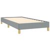 vidaXL Bed Frame without Mattress Light Grey 100x190 cm Twin Fabric