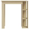 vidaXL Bar Table with Shelf Sonoma Oak 102x50x103.5 cm Engineered Wood