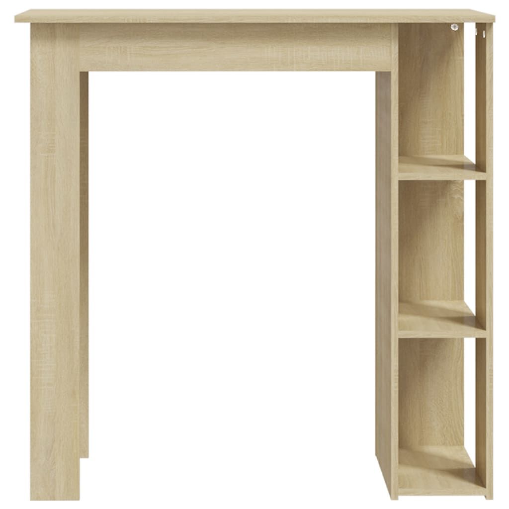 vidaXL Bar Table with Shelf Sonoma Oak 102x50x103.5 cm Engineered Wood