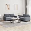 vidaXL 2 Piece Sofa Set with Cushions Dark Grey Velvet