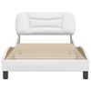 vidaXL Bed Frame without Mattress "Hvar" White 100x190 cm Faux Leather
