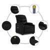 vidaXL Electric Stand up Massage Recliner Chair Black Faux Leather