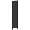 vidaXL Room Divider 3 Panels Black Solid Wood Paulownia