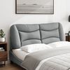 vidaXL Headboard Cushion "Hvar" Light Grey 137 cm Double Fabric