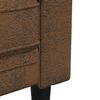 vidaXL Chesterfield Sofa 3-Seater Brown Fabric