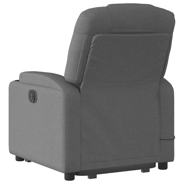 vidaXL Electric Stand up Massage Recliner Chair Dark Grey Fabric