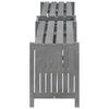 vidaXL Garden Corner Bench with Planter 117cm Solid Acacia Wood Grey