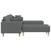 vidaXL Fabric Sofa with Cushion Dark Grey 208 cm Fabric