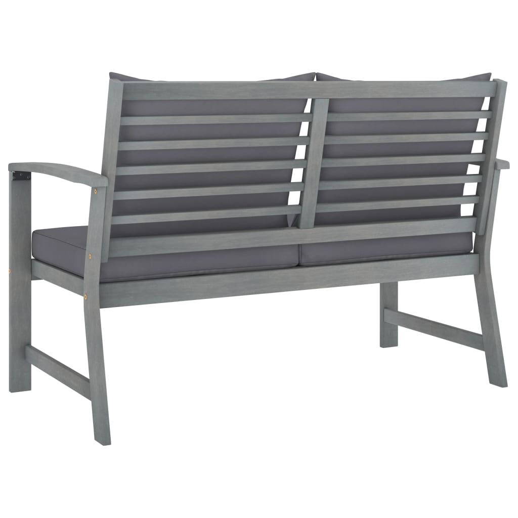 vidaXL 4 Piece Garden Lounge Set with Cushions Solid Acacia Wood
