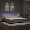 vidaXL Bed Frame with LED without Mattress "Zadar" White 193x203 cm
