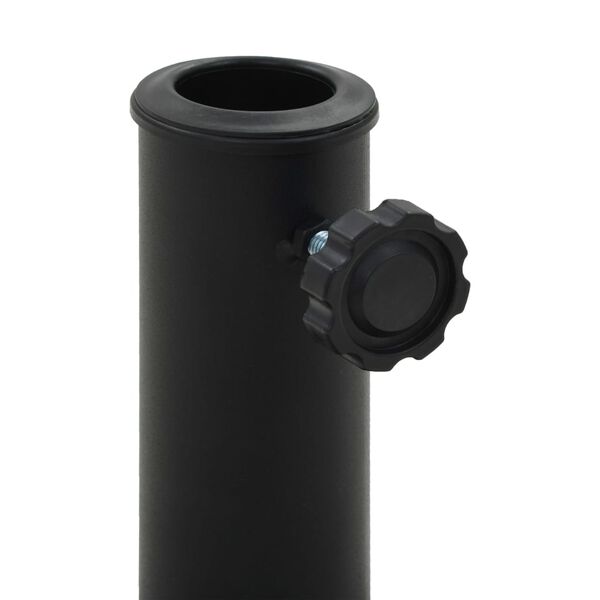 vidaXL Parasol Base Half Round Polyresin 15 kg Black