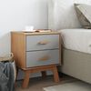vidaXL Bedside Cabinet OLDEN Grey and Brown Solid Wood Pine