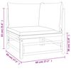 vidaXL 4 Piece Garden Lounge Set with Light Grey Cushions Bamboo