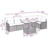 vidaXL Garden Sofa Set with Cushion 7 pcs Brown Poly rattan