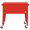 vidaXL Cooler Cart with Wheels Red 92x43x89 cm