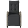 vidaXL Reclining Garden Chair with Footrest Grey Poly Rattan