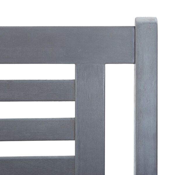 vidaXL 2-Seater Garden Bench 120 cm Grey Solid Eucalyptus Wood