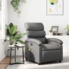 vidaXL Massage Recliner Chair Grey Faux Leather