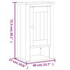 vidaXL 3 Piece Bathroom Furniture Set BERG White Solid Wood Pine