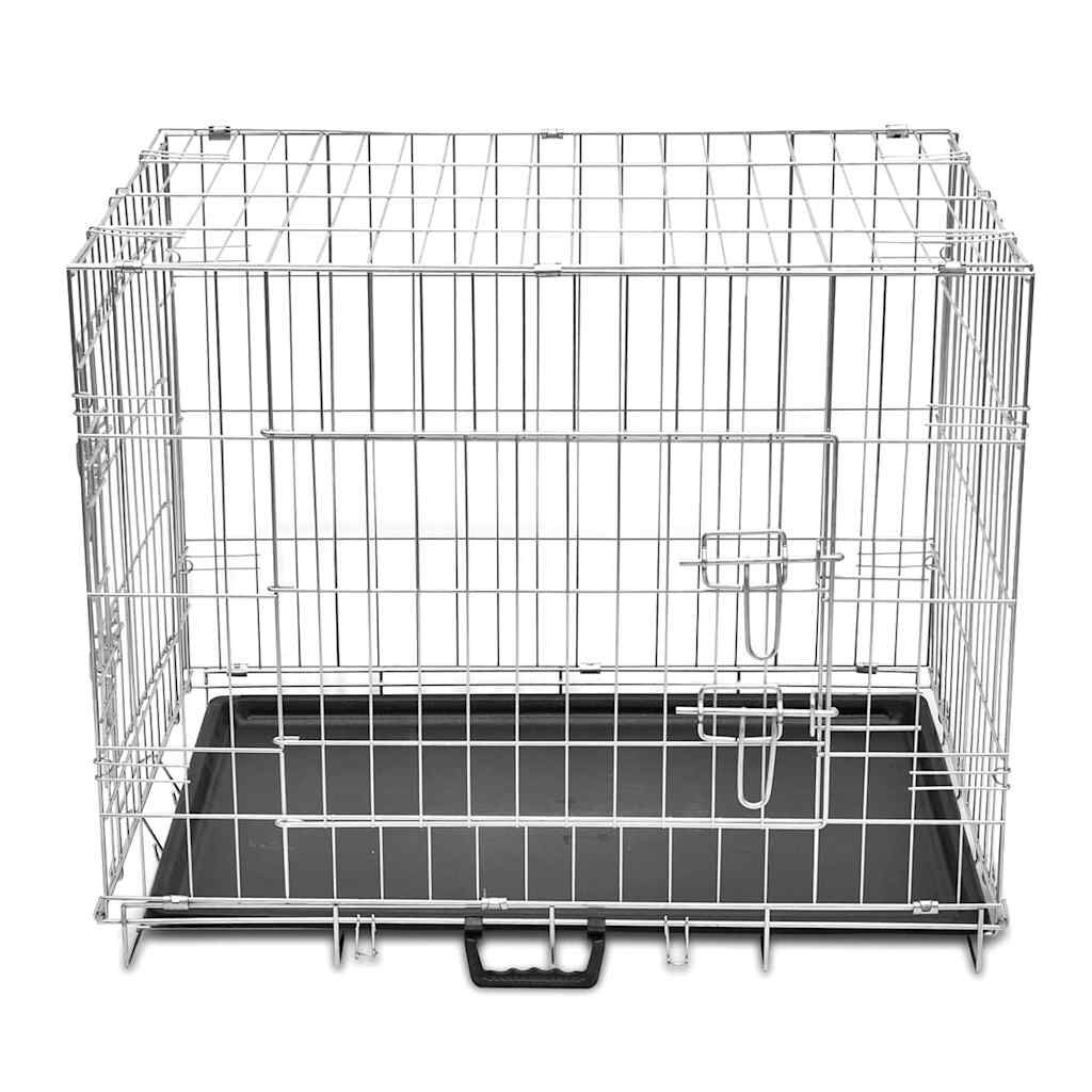 vidaXL Foldable Dog Bench M Metal