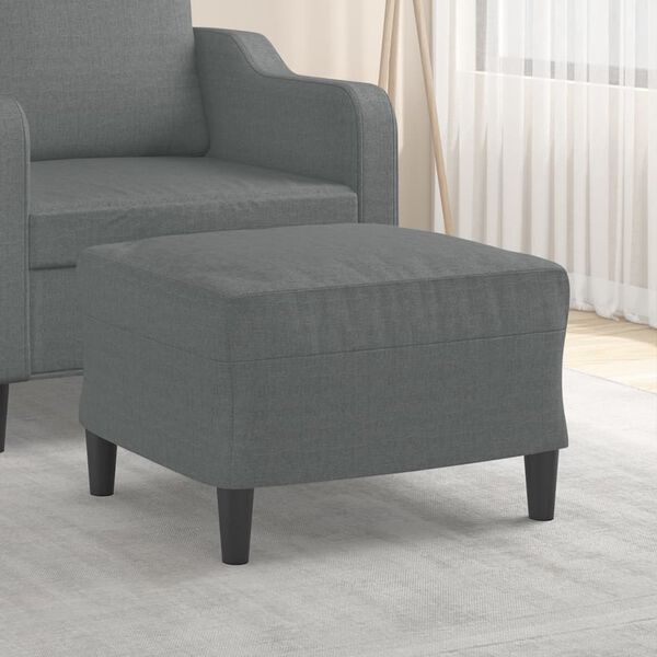 vidaXL Footstool Dark Grey 60x50x41 cm Fabric