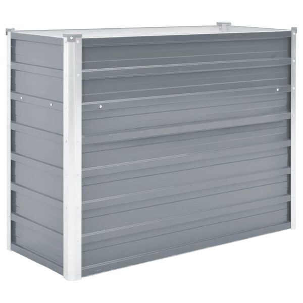 vidaXL Garden Raised Bed Galvanised Steel 100x40x77 cm Grey