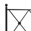 vidaXL Metal Bed Frame without Mattress with Footboard Black 193x203cm