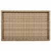 vidaXL Folding Tray Table Beige 65x40x75 cm Poly Rattan