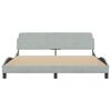 vidaXL Bed Frame "Dover" Light Grey 183x213 cm Velvet