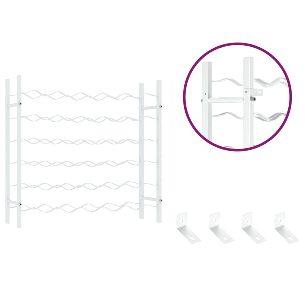 vidaXL Wine Rack for 36 Bottles White Metal