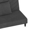 vidaXL 2-Seater Sofa Bed with Two Pillows Dark Grey Velvet