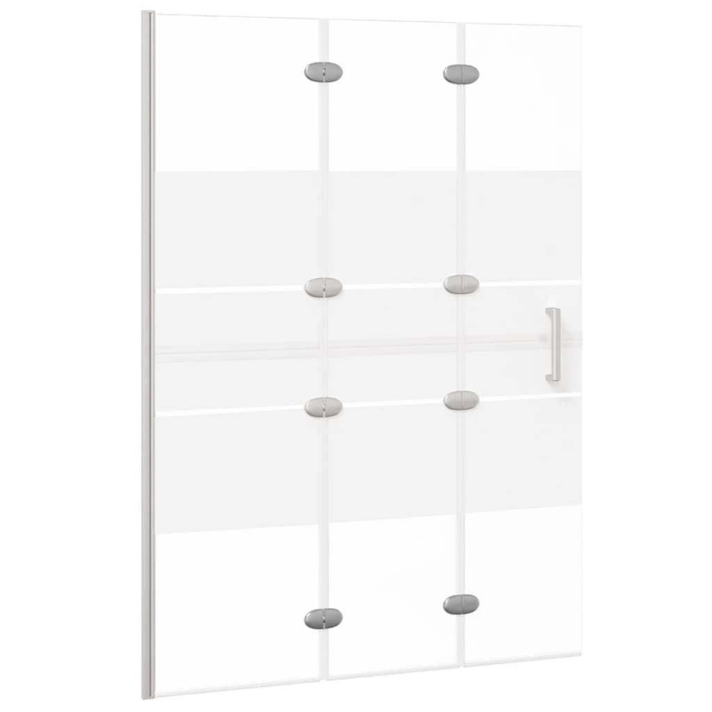 vidaXL Folding Shower Enclosure ESG 100x140 cm White