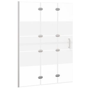 vidaXL Folding Shower Enclosure ESG 100x140 cm White