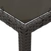vidaXL 7 Piece Garden Dining Set with Cushions Black Poly Rattan