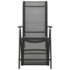 vidaXL Reclining Garden Chairs 2pcs Textilene and Aluminium Black