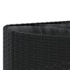 vidaXL 6 Piece Garden Sofa Set with Cushions Black Poly Rattan
