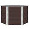 vidaXL Garden Raised Bed Brown 129x129x77 cm Galvanised Steel