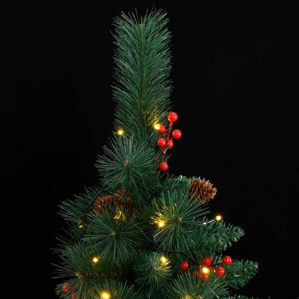 vidaXL Artificial Hinged Christmas Tree 300 LEDs 180 cm