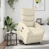 vidaXL Stand up Massage Recliner Chair Cream Faux Leather